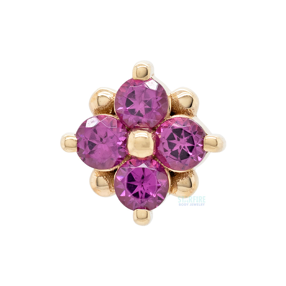 threadless: "Reema" Pin in Gold & Platinum with Rhodolite