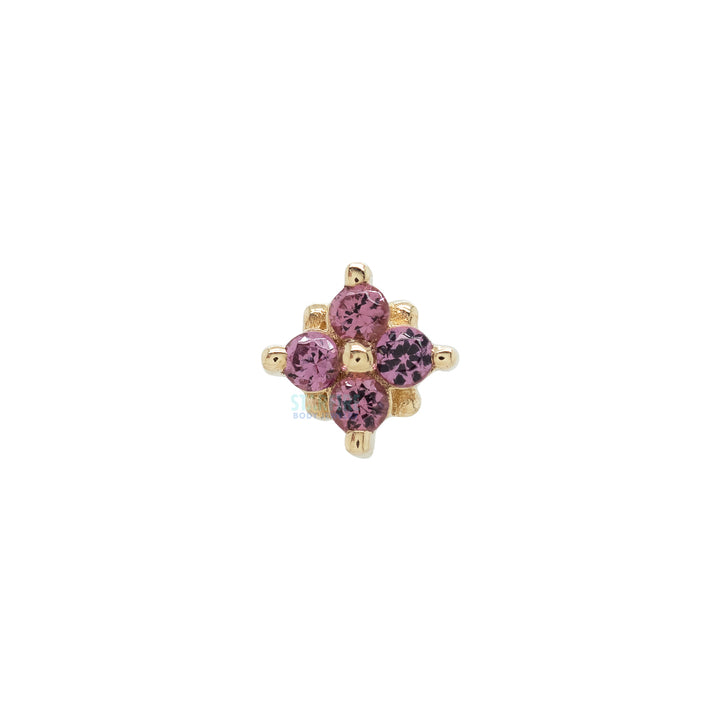 threadless: "Reema" Pin in Gold & Platinum with Rhodolite