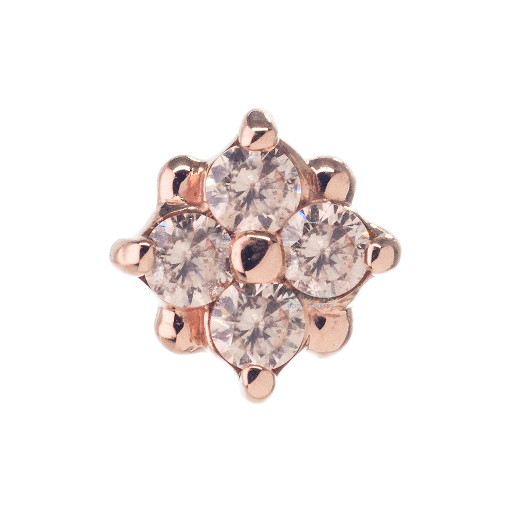 threadless: "Reema" Pin in Gold & Platinum with Champagne CZ's