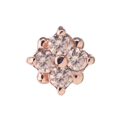 threadless: "Reema" Pin in Gold & Platinum with Champagne CZ's