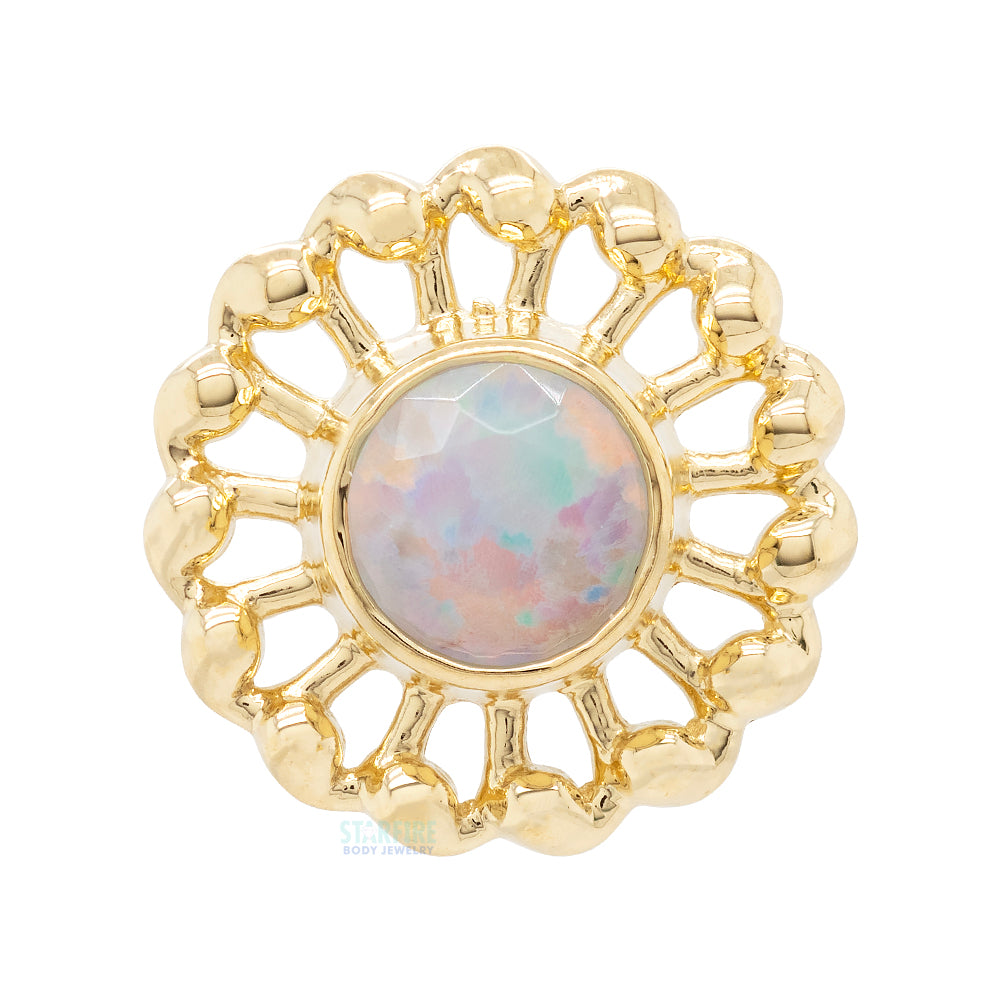 "Virtue" Threaded End in Yellow Gold with 3mm Brilliant-Cut Gem