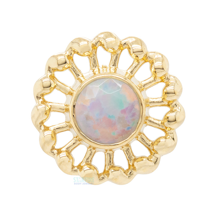 "Virtue" Threaded End in Yellow Gold with 3mm Brilliant-Cut Gem
