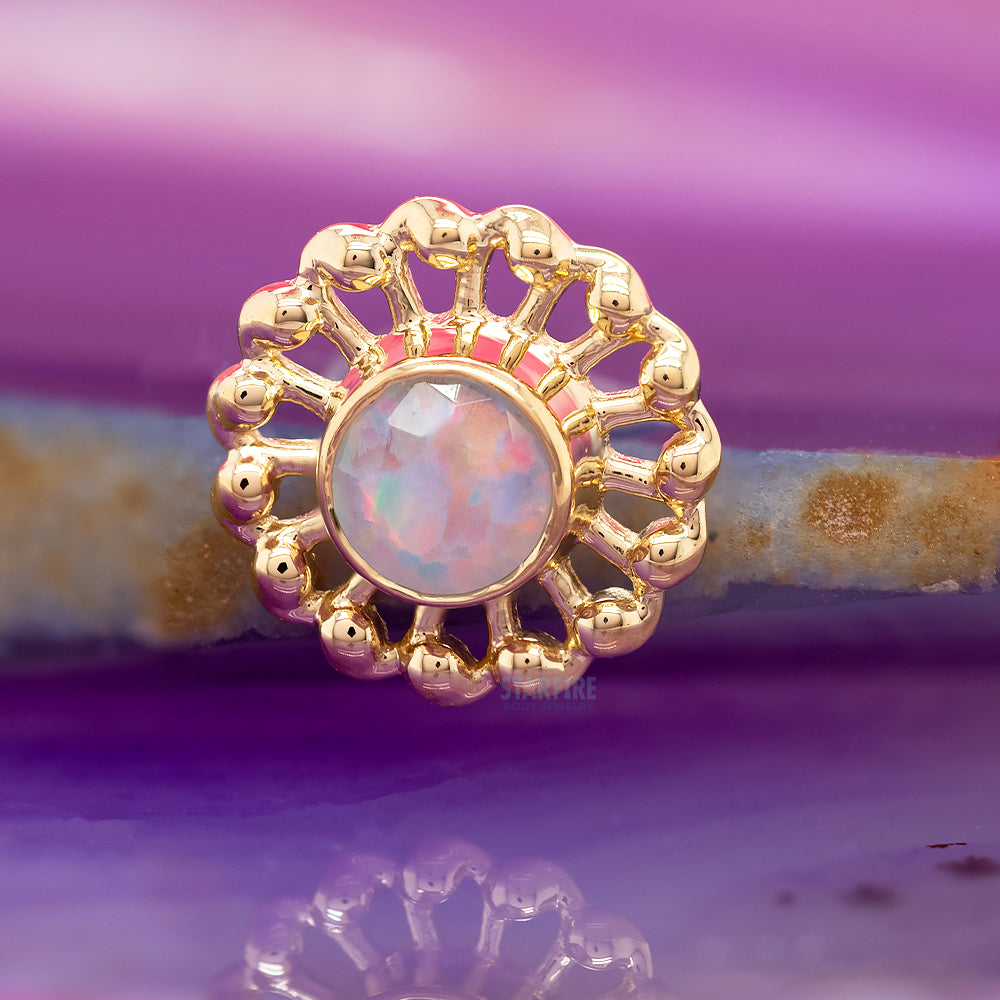 threadless: "Virtue" End in Gold with 3mm Brilliant-Cut Gem