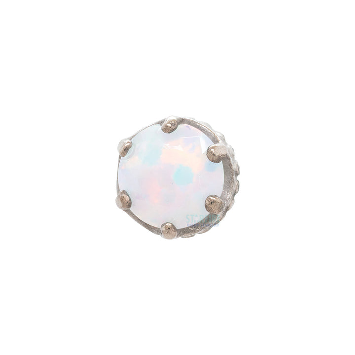 3mm "Queen" Crown Threaded End in Gold with Brilliant-Cut Gem