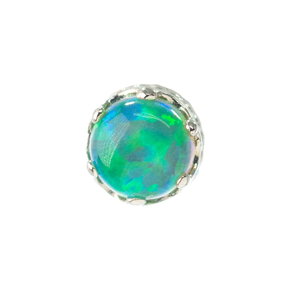 threadless: "Queen" Crown End in Gold with Opal Cabochon