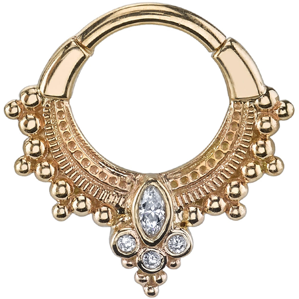 "Andromeda" Hinge Ring in Gold & Platinum with DIAMONDS