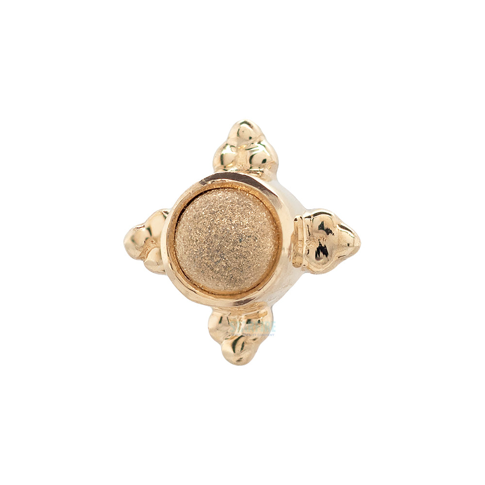 threadless: "Mini Kandy" Pin in Gold & Platinum with Round Sandblasted Gold Bead