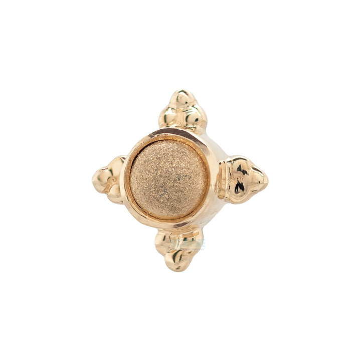 threadless: "Mini Kandy" Pin in Gold & Platinum with Round Sandblasted Gold Bead