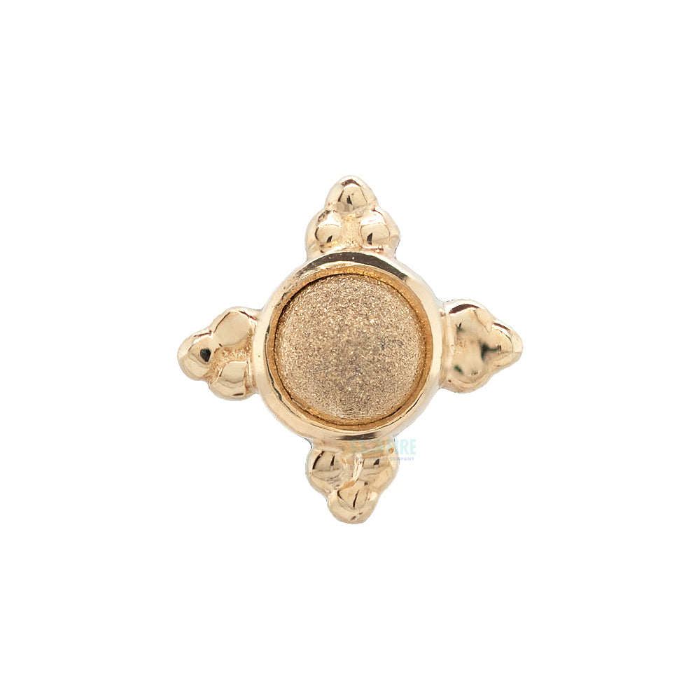 threadless: "Mini Kandy" Pin in Gold & Platinum with Round Sandblasted Gold Bead