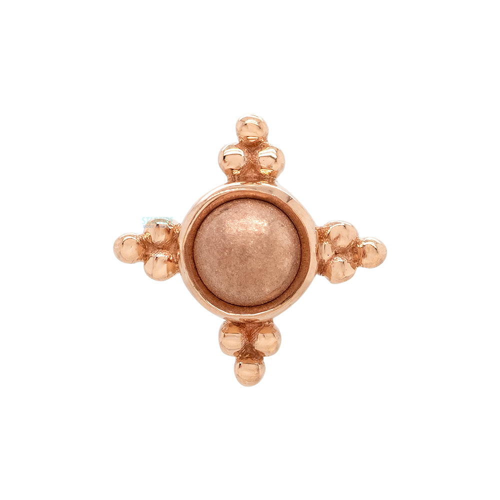 threadless: "Mini Kandy" Pin in Gold & Platinum with Round Sandblasted Gold Bead