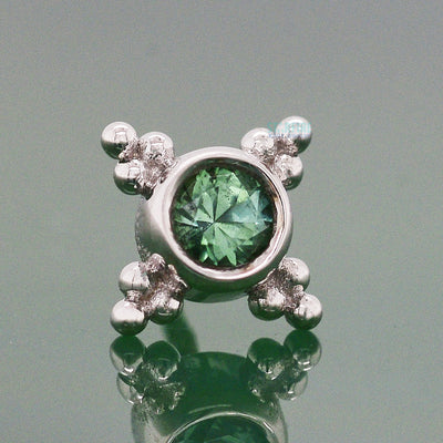 threadless: "Mini Kandy" Pin in Gold with Round Seafoam Tourmaline