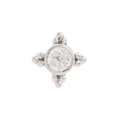 threadless: "Mini Kandy" Pin in Gold & Platinum with Round White CZ