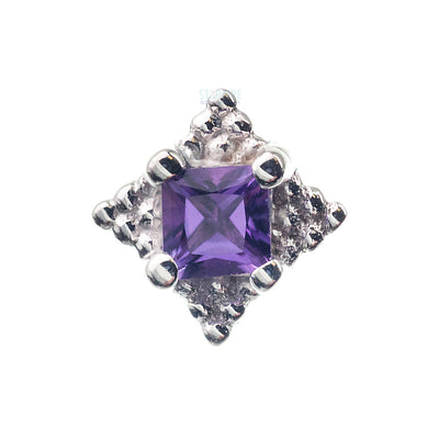 threadless: "Mini Kandy" Pin in Gold with Princess-Cut Amethyst
