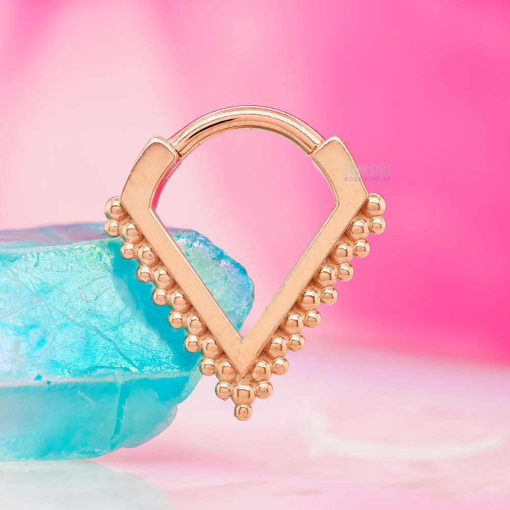 "Lanicia" Hinge V Ring in Gold
