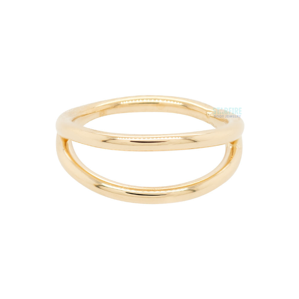 Illusion Seam Ring in Gold