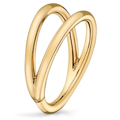 Illusion Seam Ring in Gold