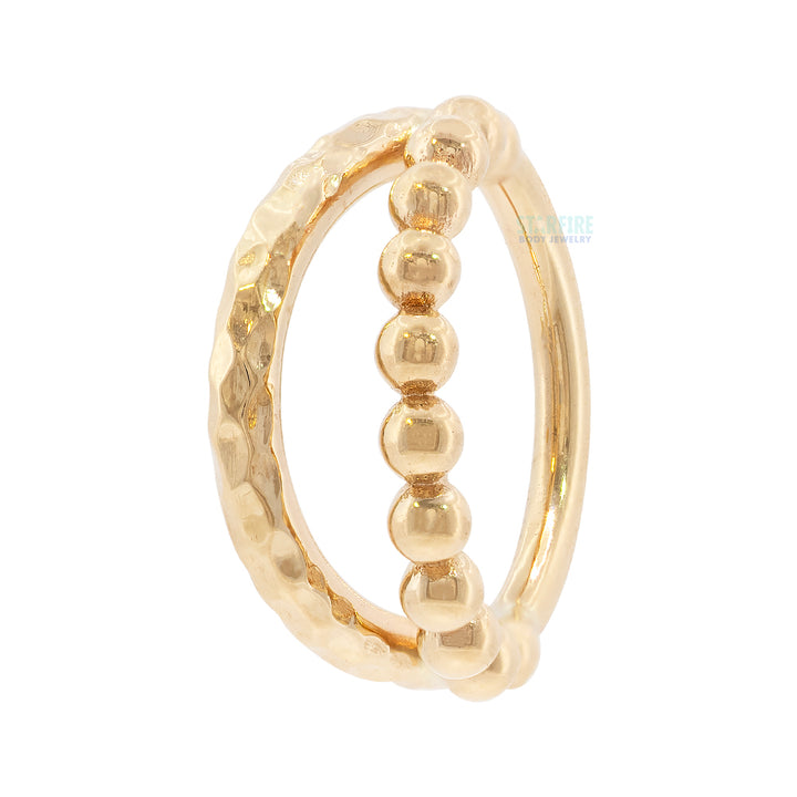 "Rigby" Illusion Seam Ring in Gold & Platinum