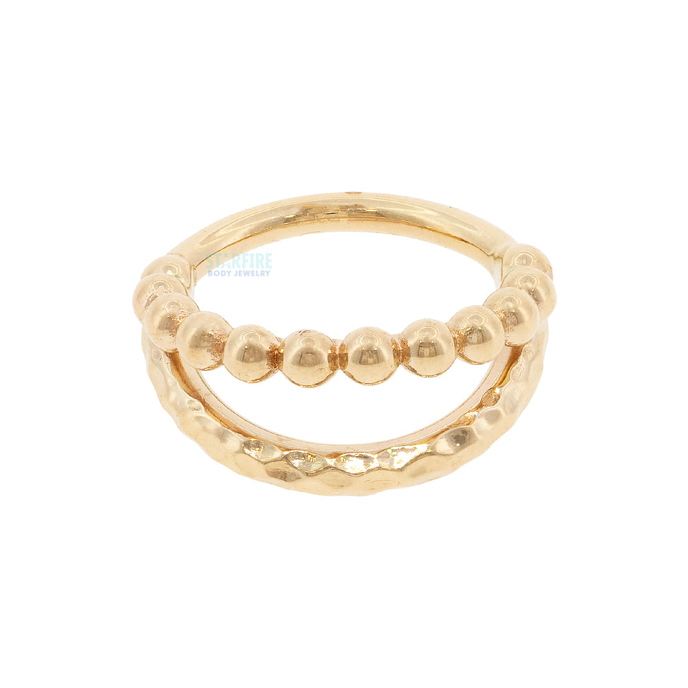 "Rigby" Illusion Seam Ring in Gold & Platinum