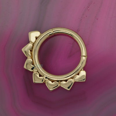 "Jiya" Hinged Ring in Gold