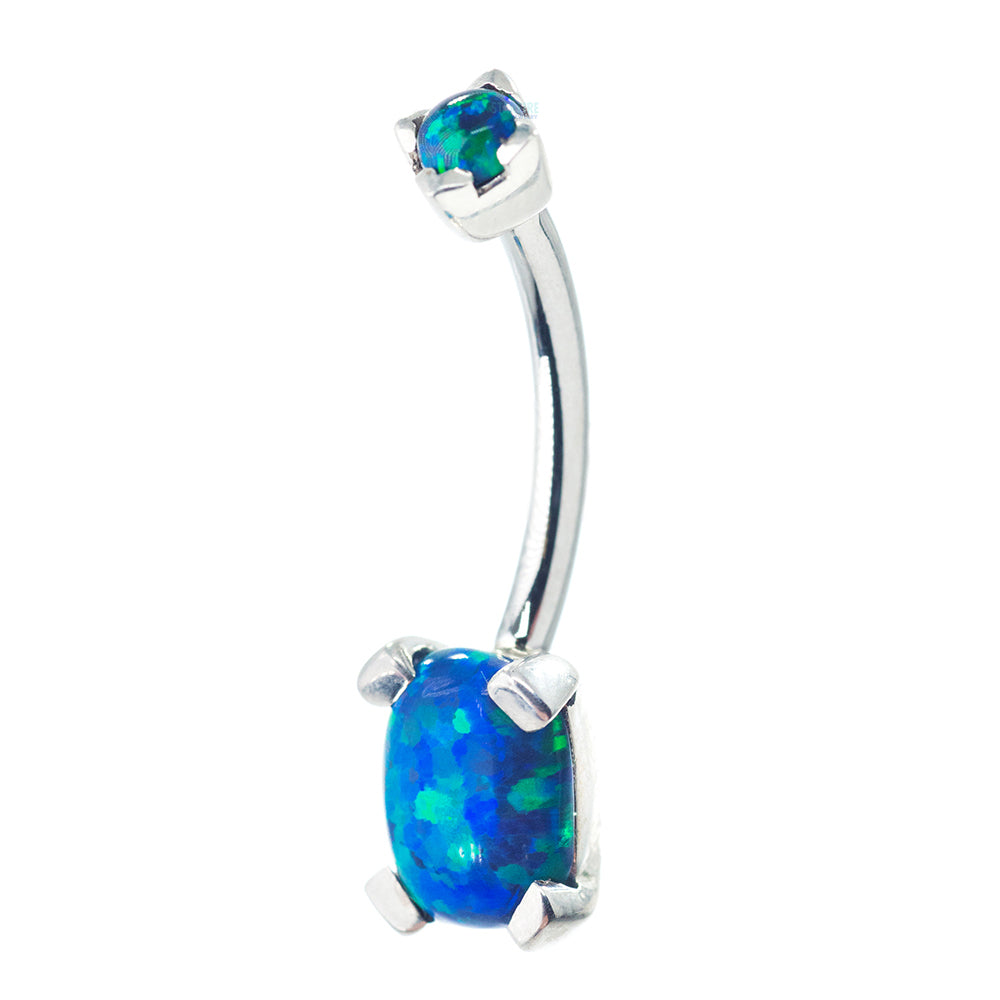 'Tres Jolie' Oval Opal Navel Curve