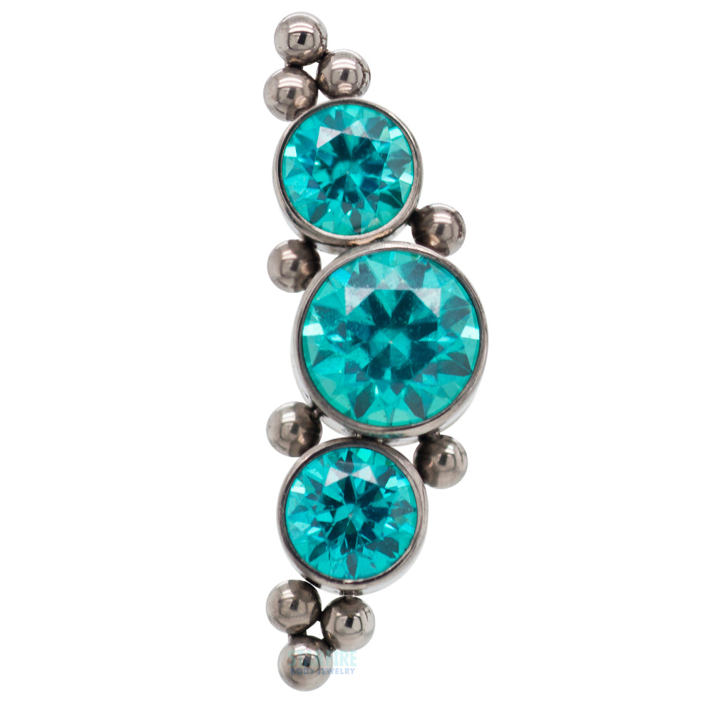 2HT-10 'Haute Couture' Faceted Gem Bezel Cluster on Flatback