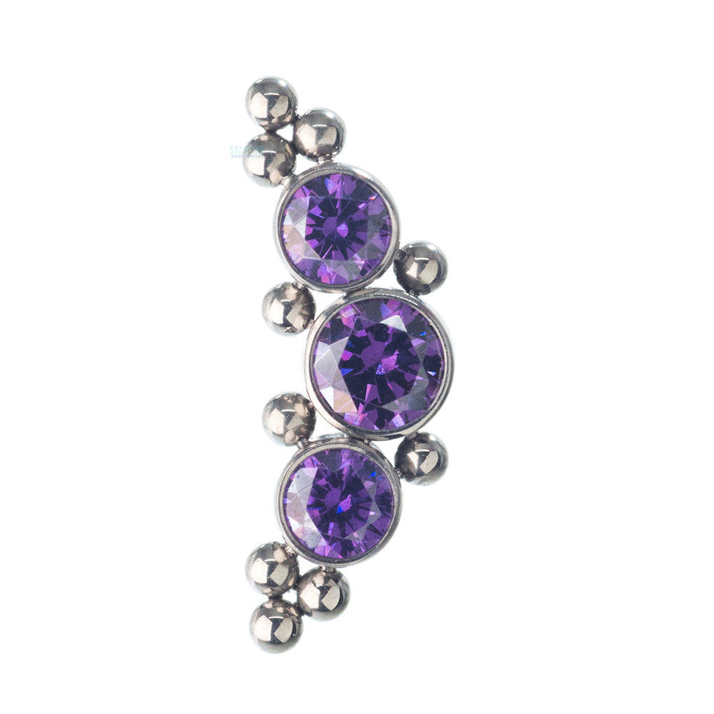 2HT-10 'Haute Couture' Faceted Gem Bezel Cluster on Flatback