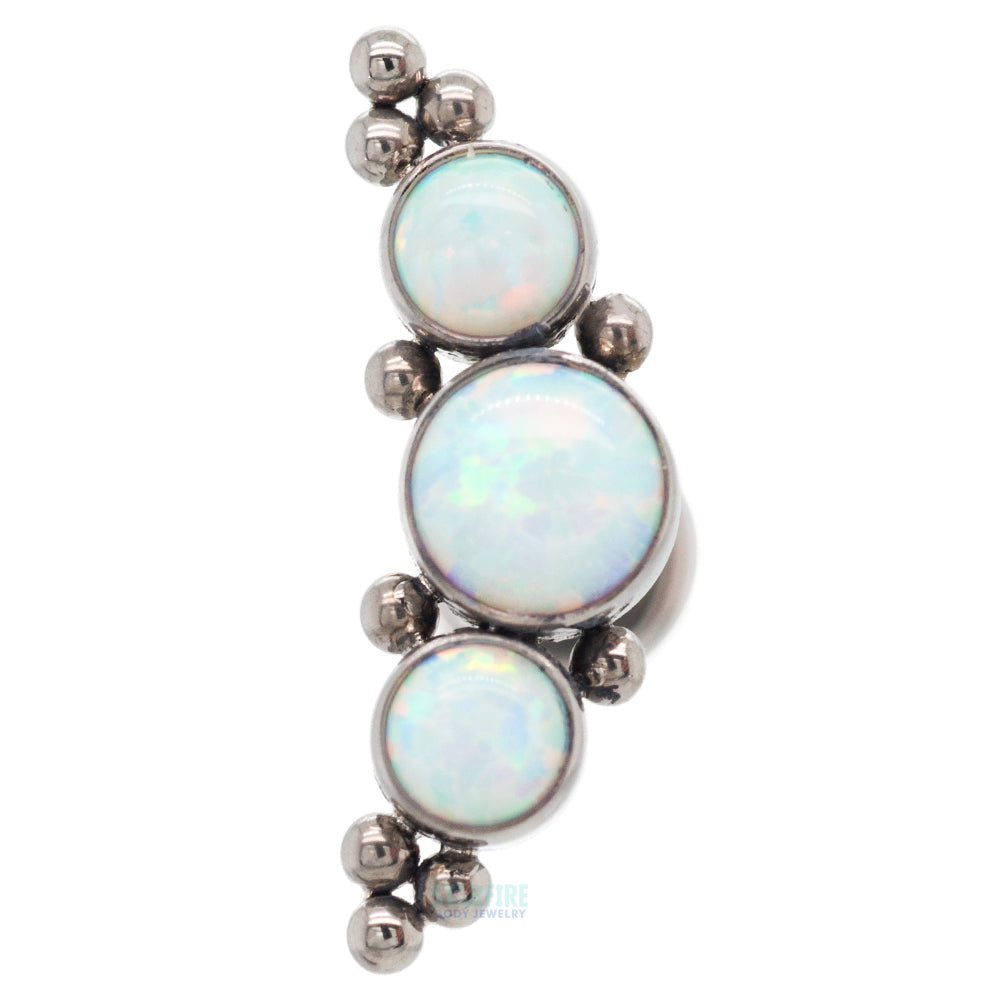 2HT-10 'Haute Couture' Opal Bezel Cluster on Flatback