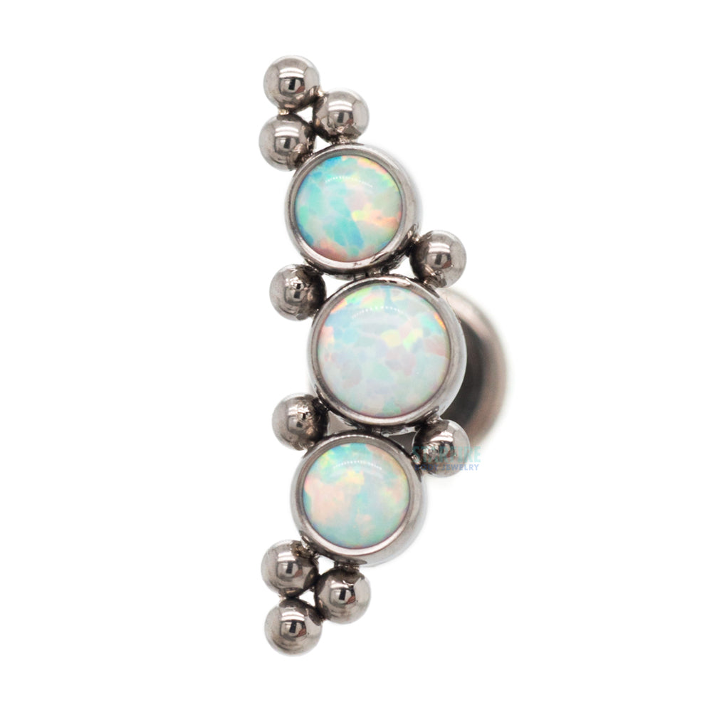 2HT-10 'Haute Couture' Opal Bezel Cluster on Flatback