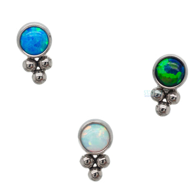11HT-3 'Haute Couture' 2.5mm Opal Bezel Threaded End