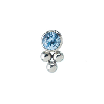 11HT-3 'Haute Couture' 2mm Faceted Gem Bezel Threaded End