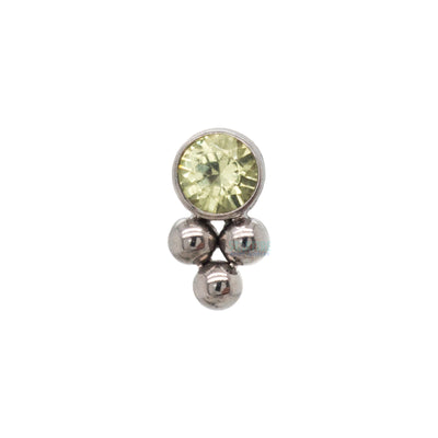 11HT-3 'Haute Couture' 2mm Faceted Gem Bezel Threaded End