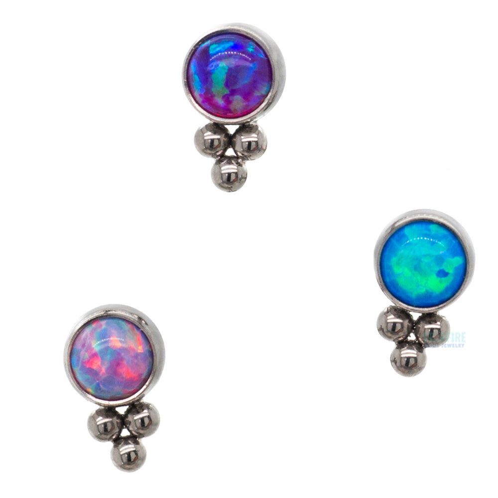 11HT-3 'Haute Couture' 3mm Opal Bezel Threaded End