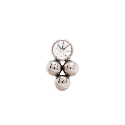11HT-3 'Haute Couture' 1.5mm Faceted Gem Bezel Threaded End