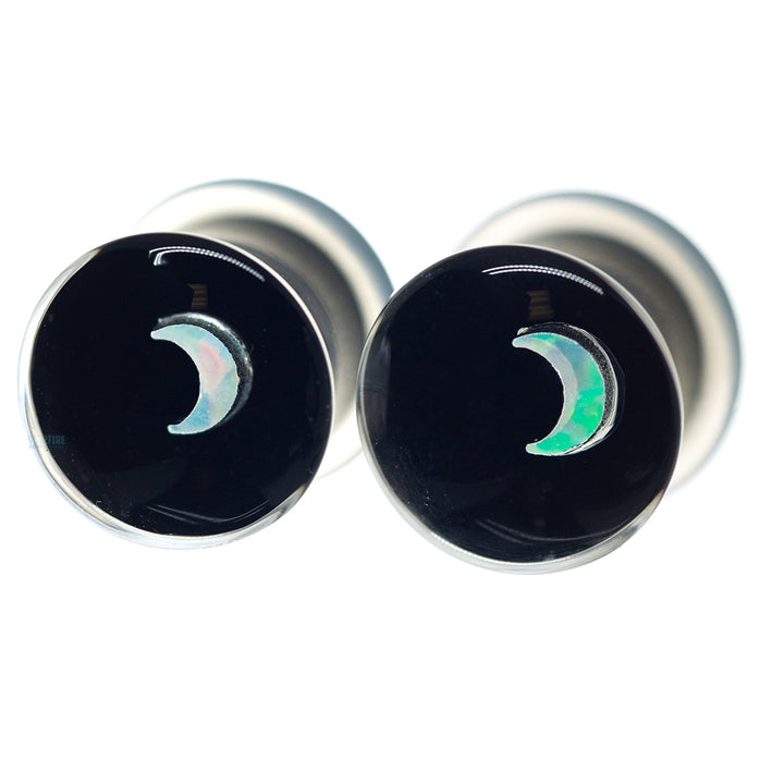 Moon Opal in Glass Plugs