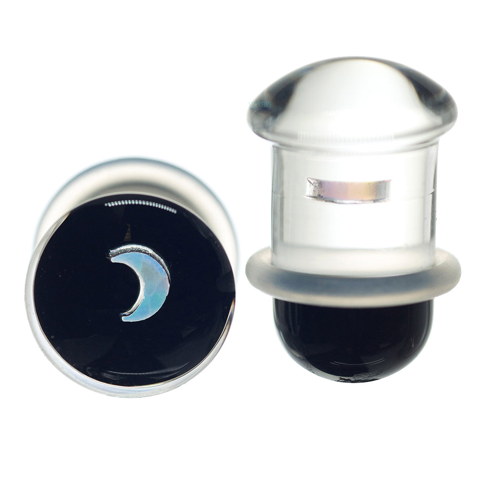 Moon Opal in Glass Plugs