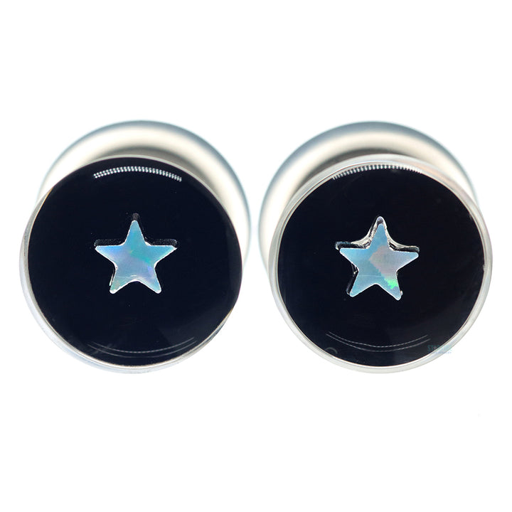 Star Opal in Glass Plugs