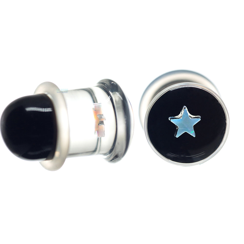 Star Opal in Glass Plugs
