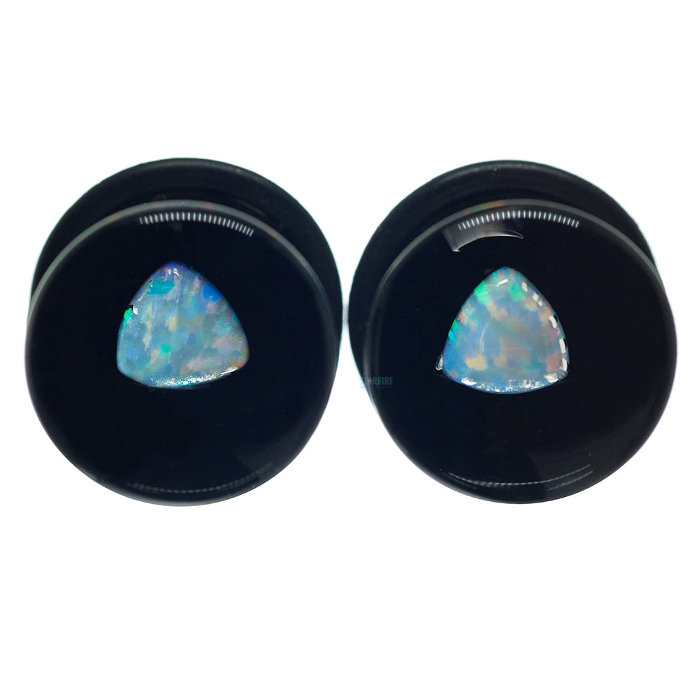 Trillion Opal in Glass Plugs