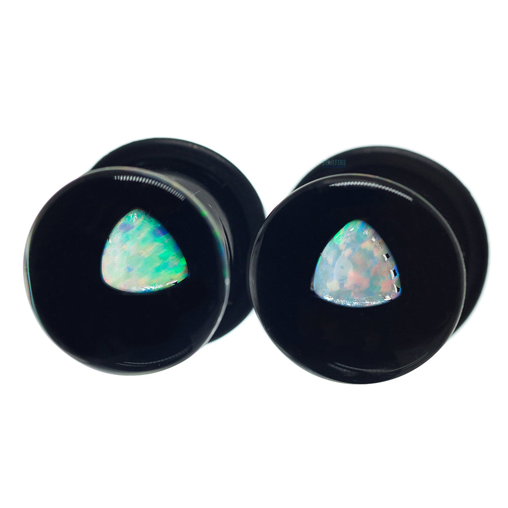 Trillion Opal in Glass Plugs