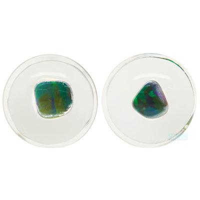 Raw Opal in Glass Plugs