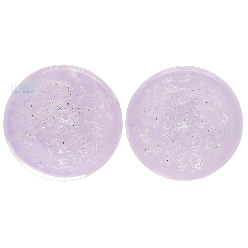 Galaxy Glass Plugs - Diamond on Pink Slime