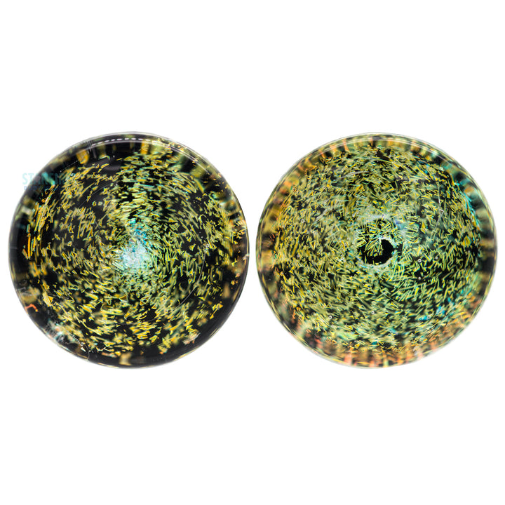 Galaxy Glass Plugs - Gold on Black