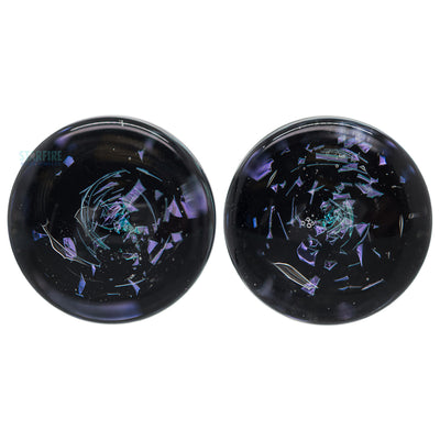 Galaxy Glass Plugs - Purple on Black