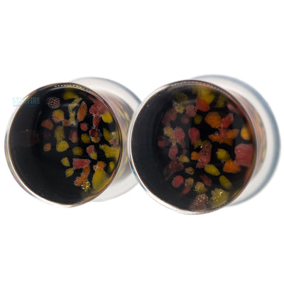 Pebble Glass Plugs - Fire