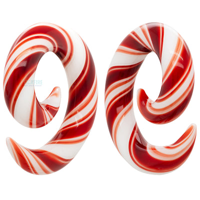 Candy Cane Glass Spirals