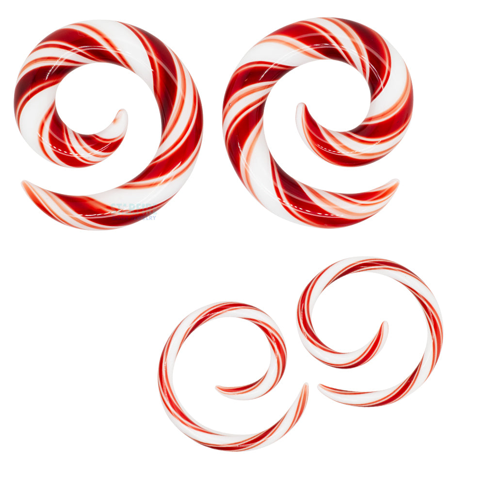 Candy Cane Glass Spirals