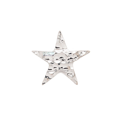 Flat Star HAMMERED FINISH Nostril Screw in Gold