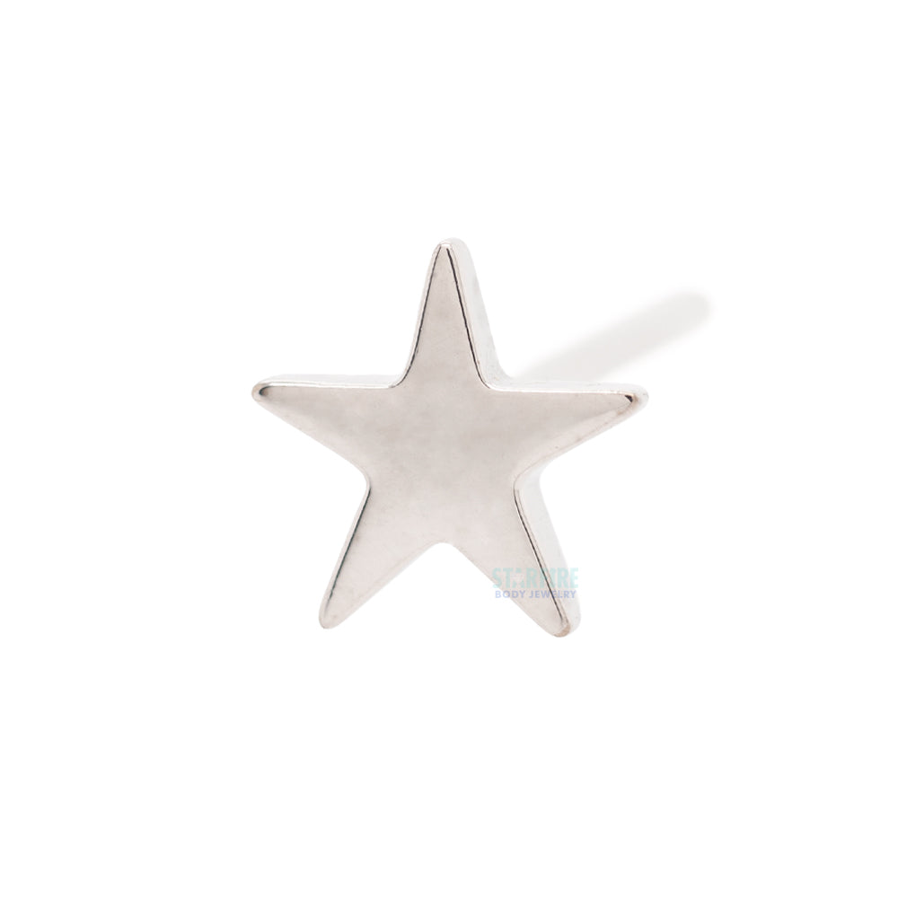 Flat Star Nostril Screw in Gold & Platinum