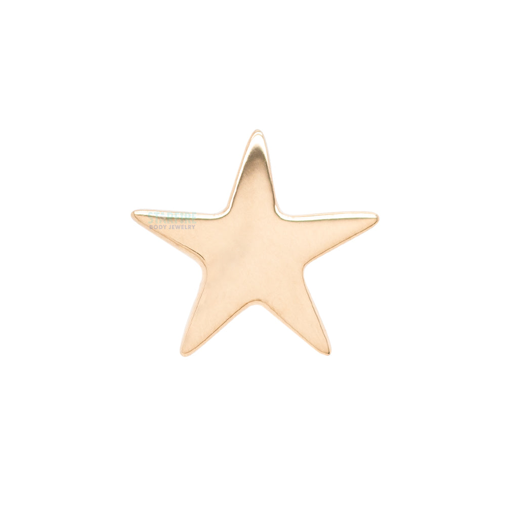 Flat Star Threaded End in Gold