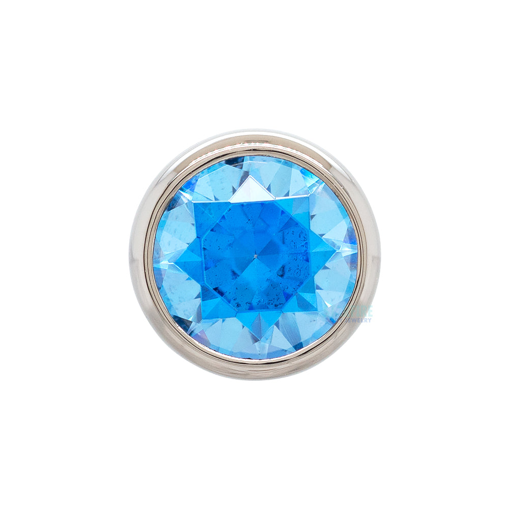 threadless: 4mm Bezel-Set Round Faceted Gem End